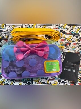 Loungefly Disney Minnie Mouse Jelly Clear Bow Polka Dot Crossbody Bag NWT 2025